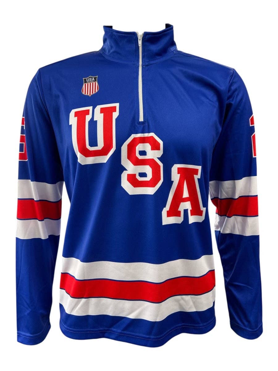 USA Hockey Shield 2026 Replica 1/4-Zip Pullover – Blue