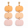 Pastel Tiered Pumpkin Dangle Earrings