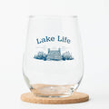 Lake Life Stemless Wine Glass | 17oz Lakehouse Gift
