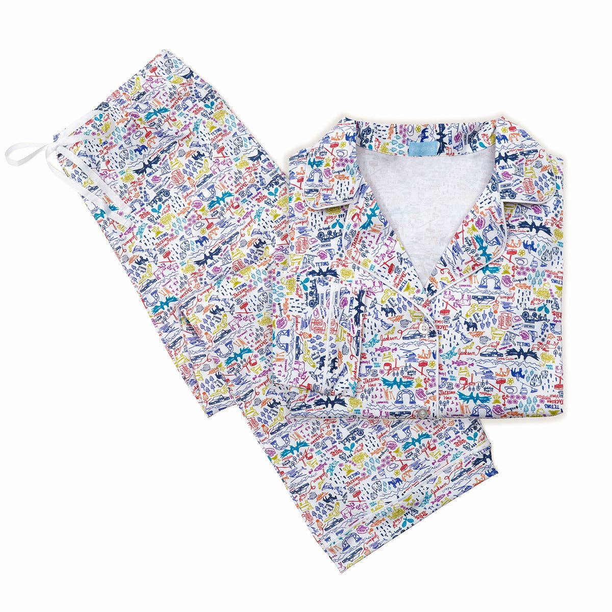 Jackson Hole Women’s Button Front Long Pajama Set