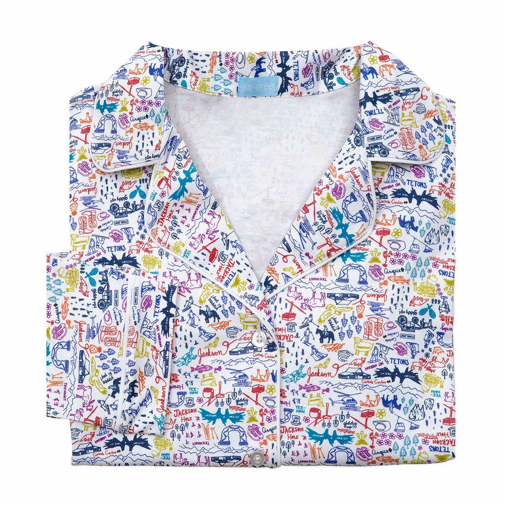 Jackson Hole Women’s Button Front Long Pajama Set