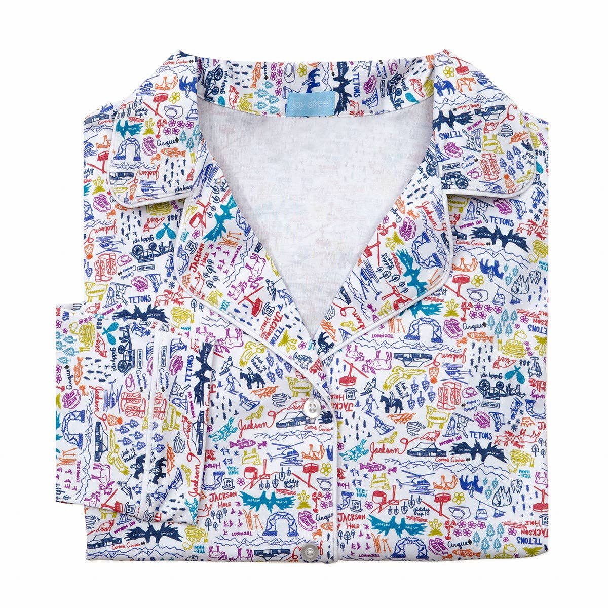 Jackson Hole Women’s Button Front Long Pajama Set