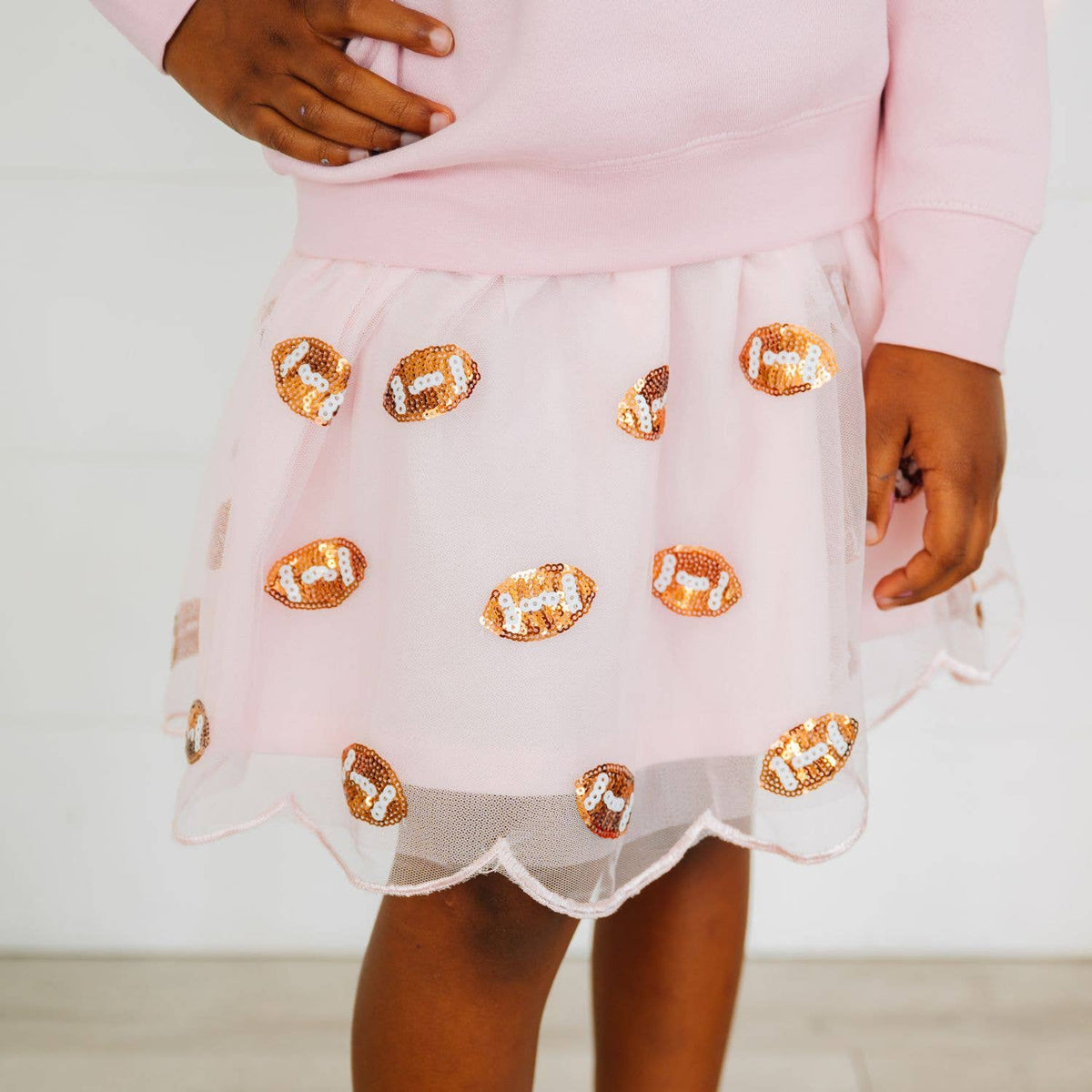 Mini Sequin Football Game Day Tutu Skirt