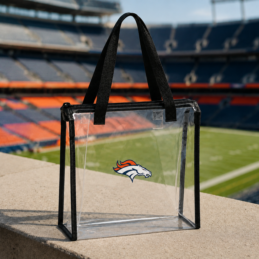 NFL Denver Broncos Clear Square Stadium Tote Bag