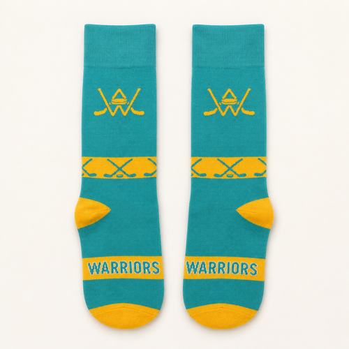 Combed Cotton Hockey Crew Socks