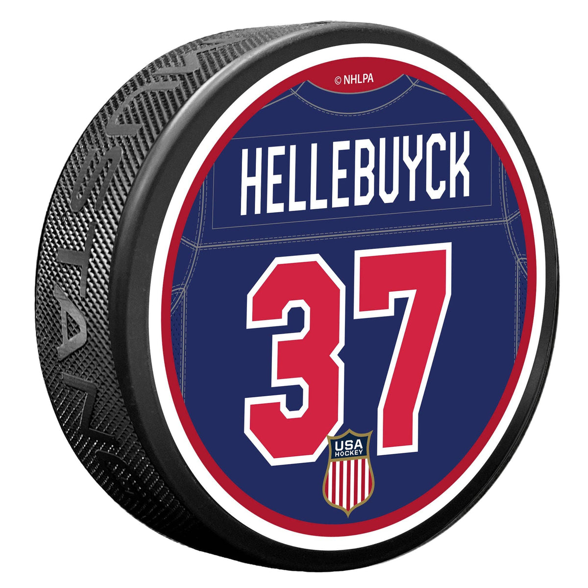 USA Hockey Connor Hellebuyck 2026 Player Puck – 3"