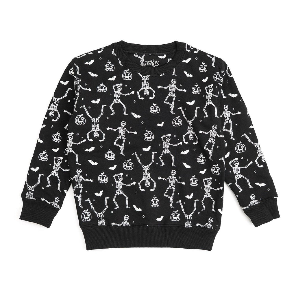 Glow-in-the-Dark Silly Skelly Halloween Sweatshirt