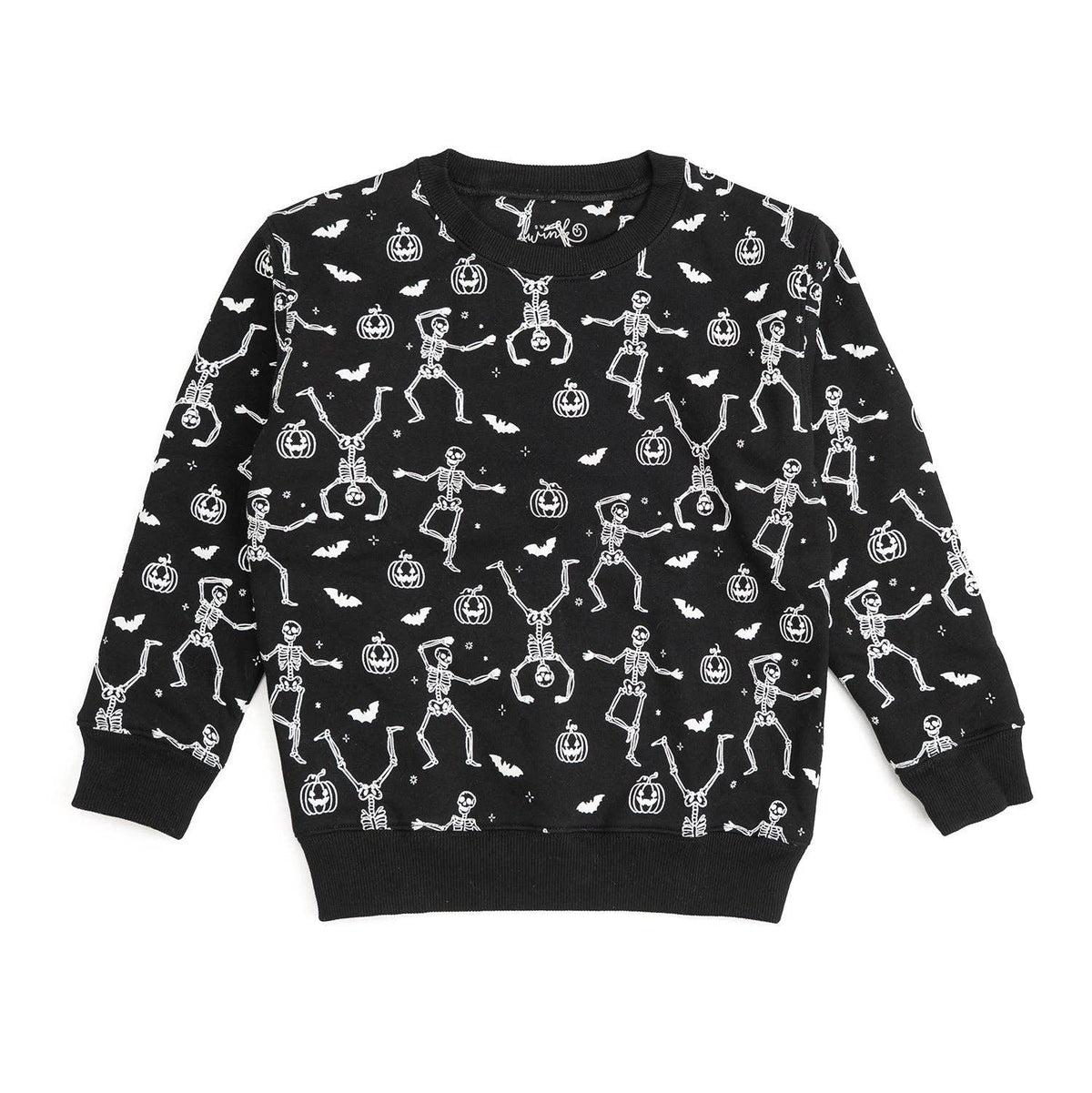 Glow-in-the-Dark Silly Skelly Halloween Sweatshirt