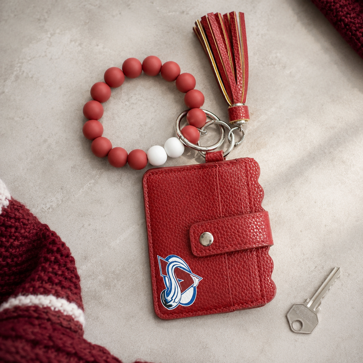Denver Broncos & Colorado Avalanche Beaded Bracelet Wallet