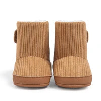 Blush Ribbed Sherpa-Lined Baby Boots