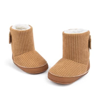 Blush Ribbed Sherpa-Lined Baby Boots