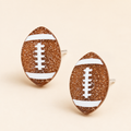 Glitter Football Stud Earrings