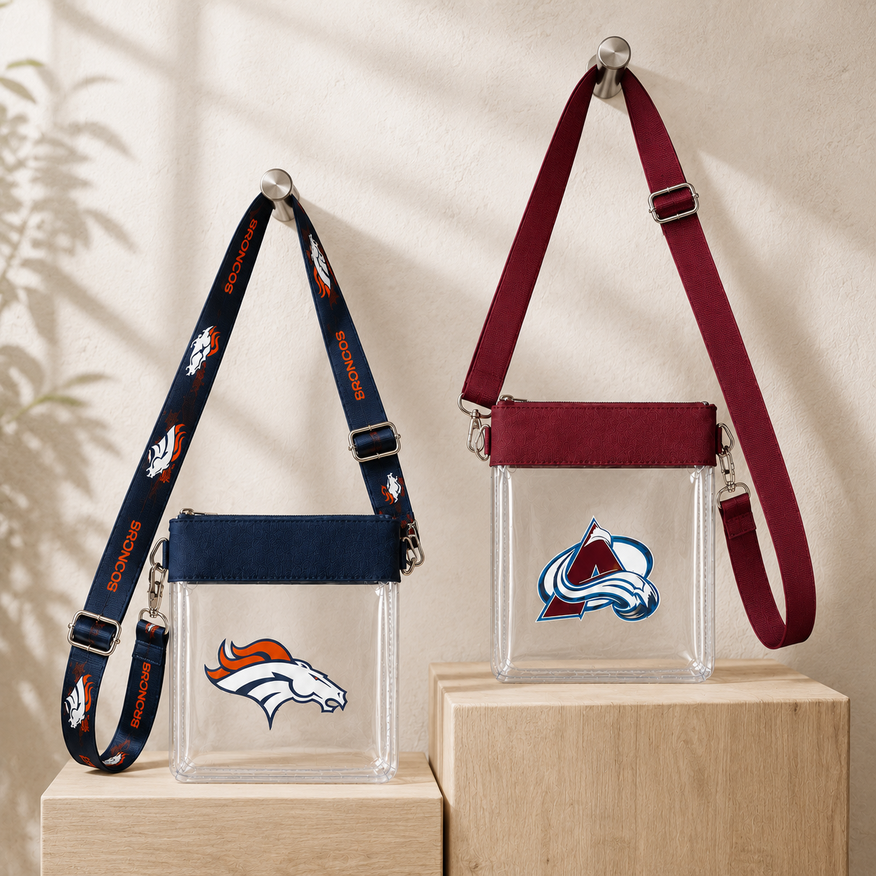 Denver Broncos & Colorado Avalanche Clear Satchelette
