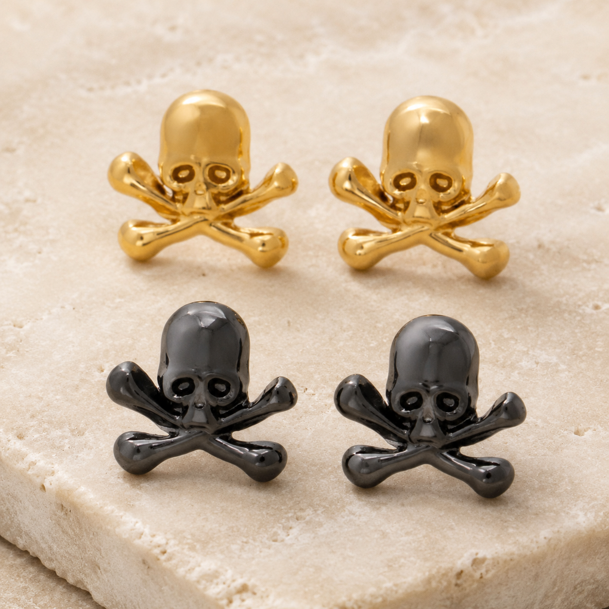 Skull & Crossbones Stud Earrings