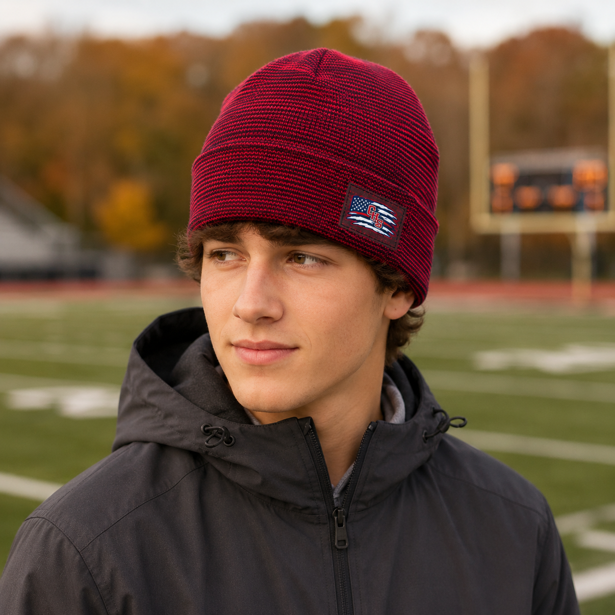 Chaparral High School CHS Spirit Patch Beanie