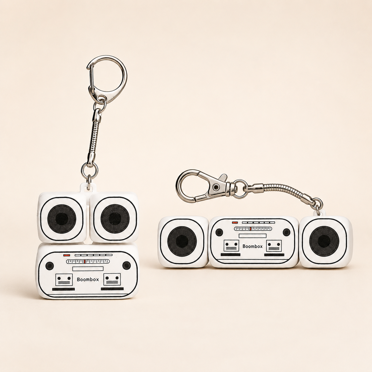 Boombox 3-Key Fidget Toy Keychain – Stack or Long Style