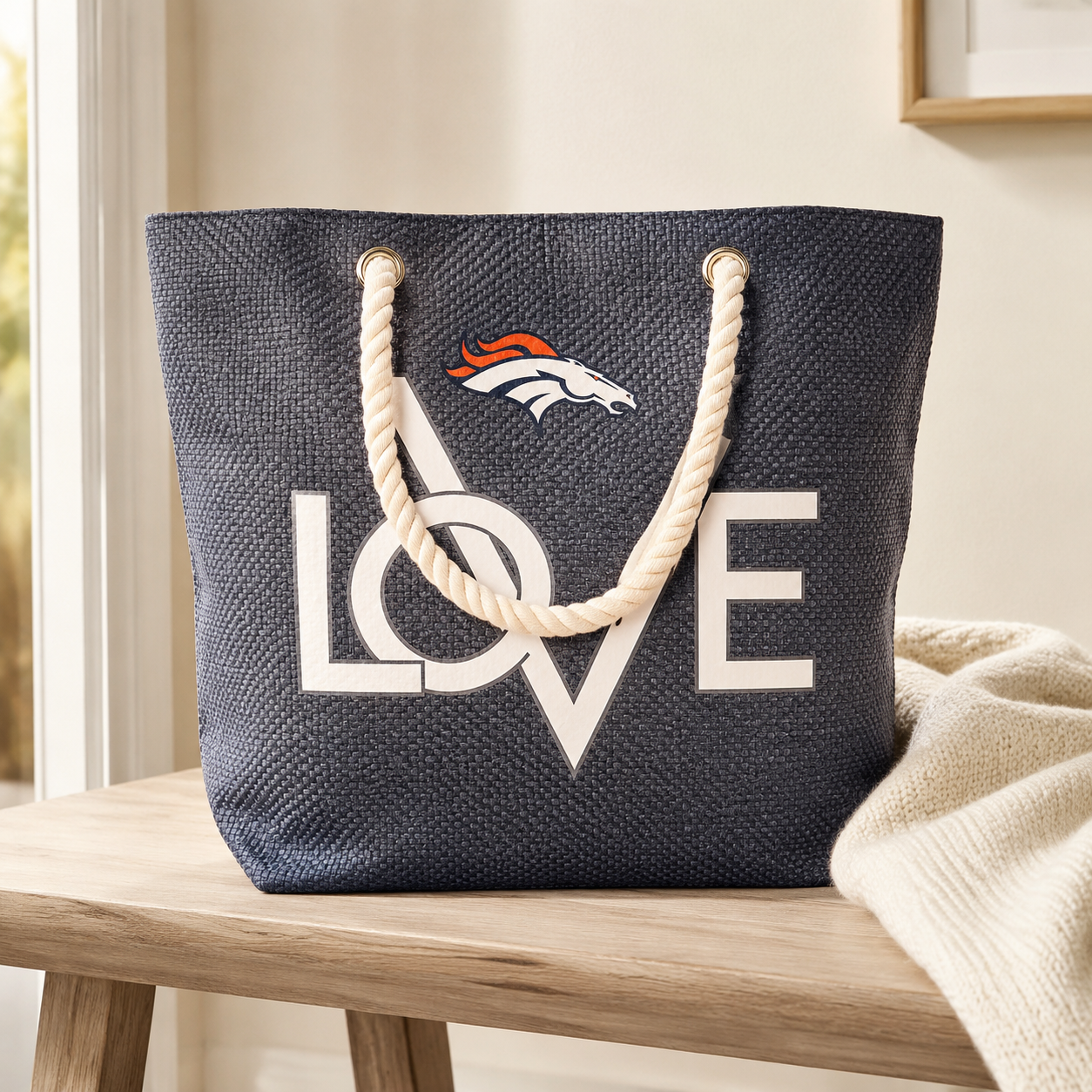 Colorado Team LOVE Rope Tote Ba