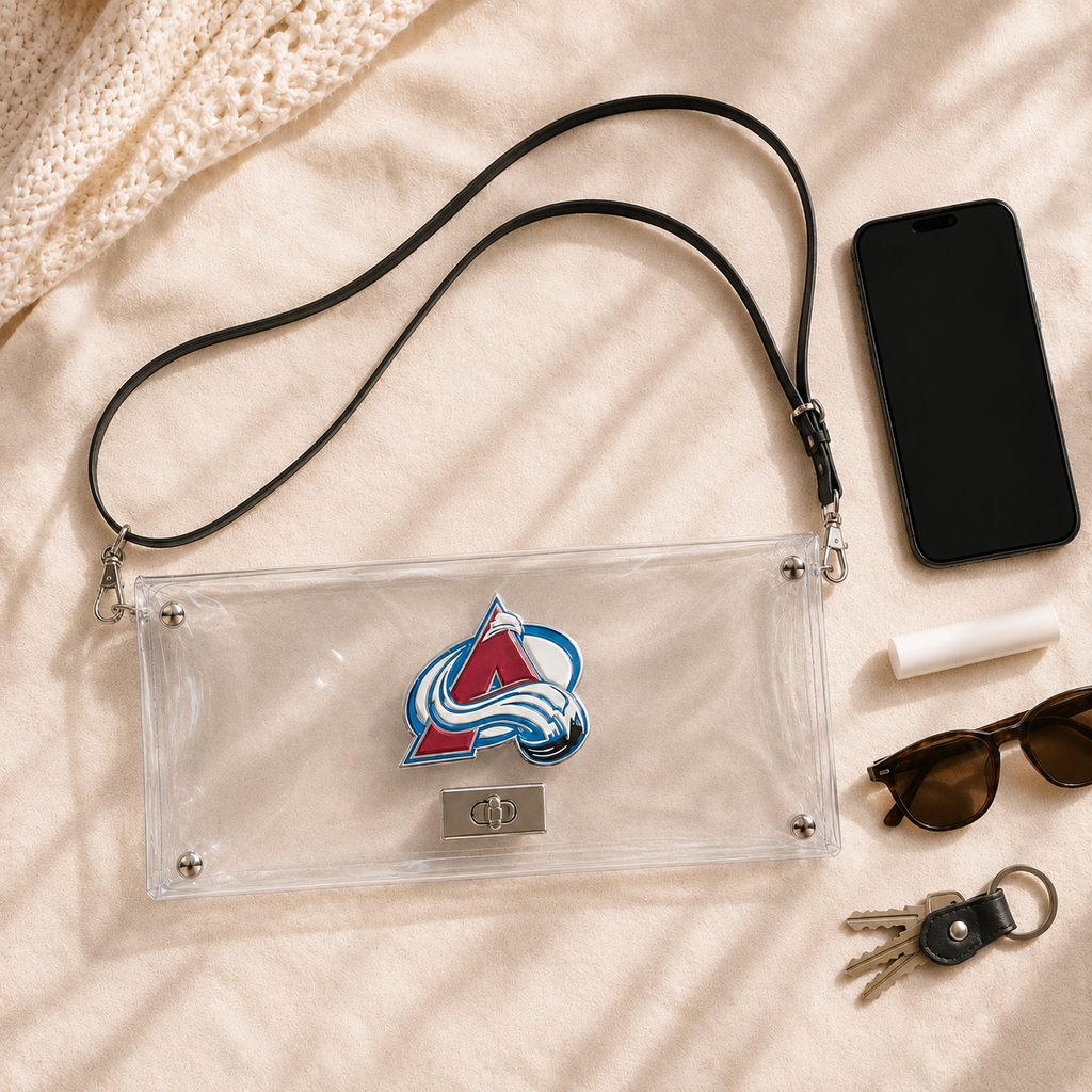 Colorado Avalanche Clear Envelope Crossbody Purse