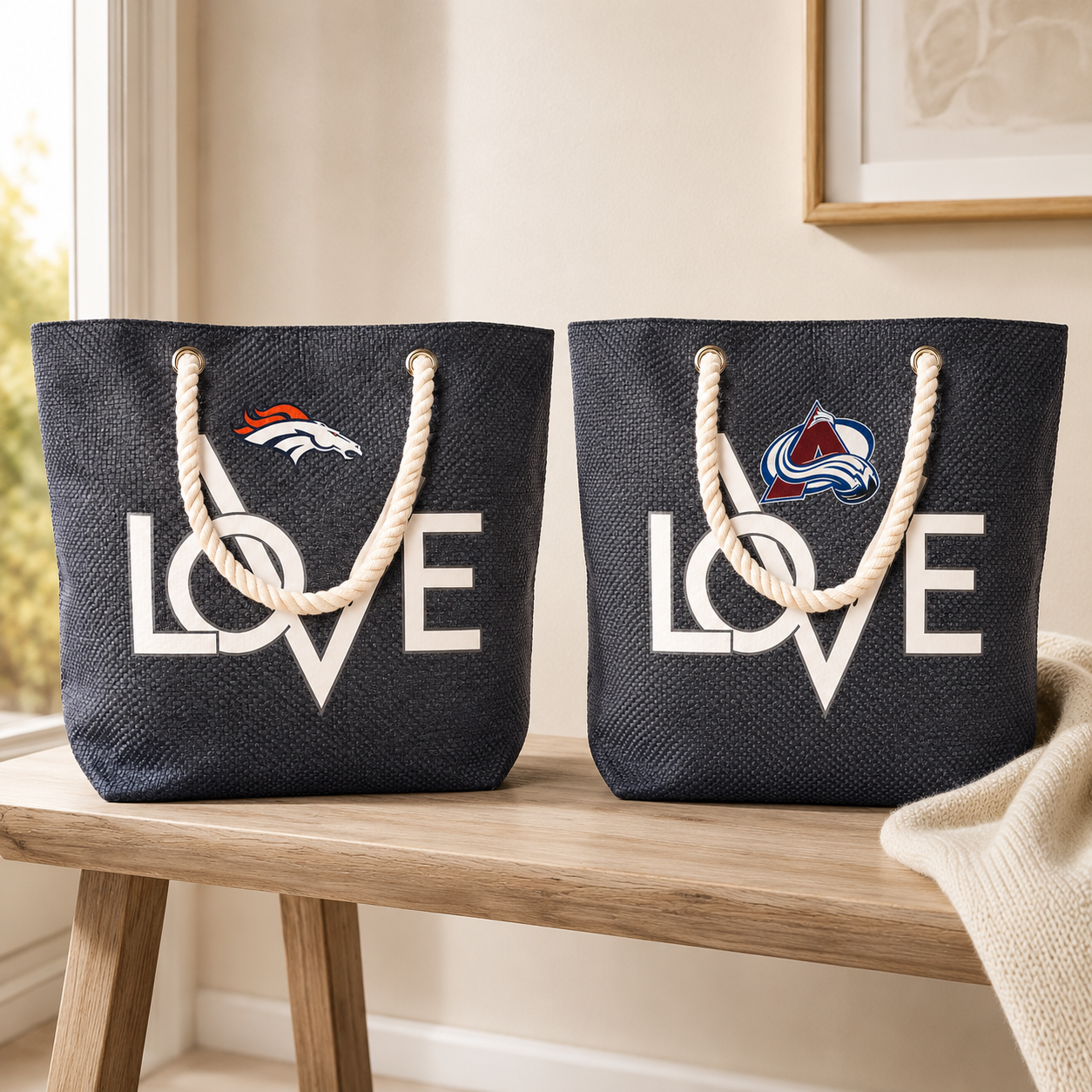 Colorado Team LOVE Rope Tote Ba