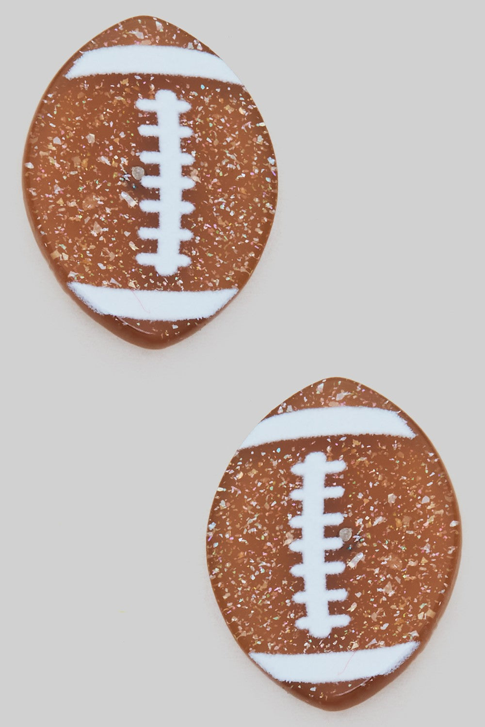 Glitter Football Stud Earrings