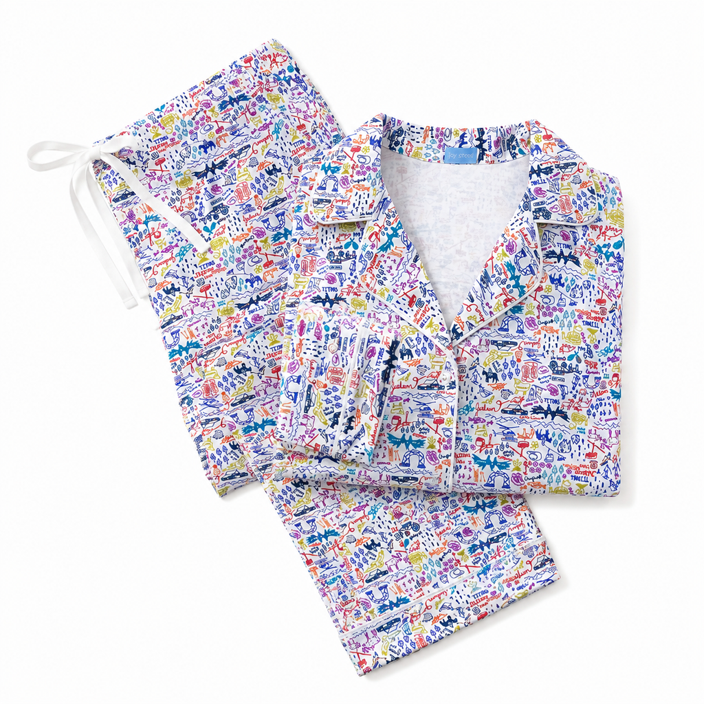 Jackson Hole Pima Cotton Women’s Button-Front Pajama Set
