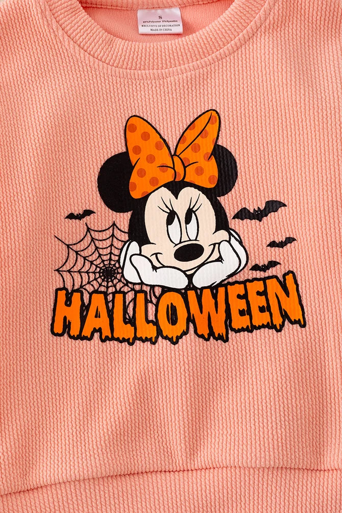 Girls’ Pink Minnie Mouse Halloween Sweatshirt