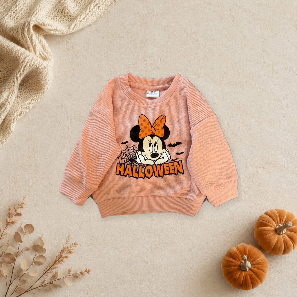 Girls’ Pink Minnie Mouse Halloween Sweatshirt
