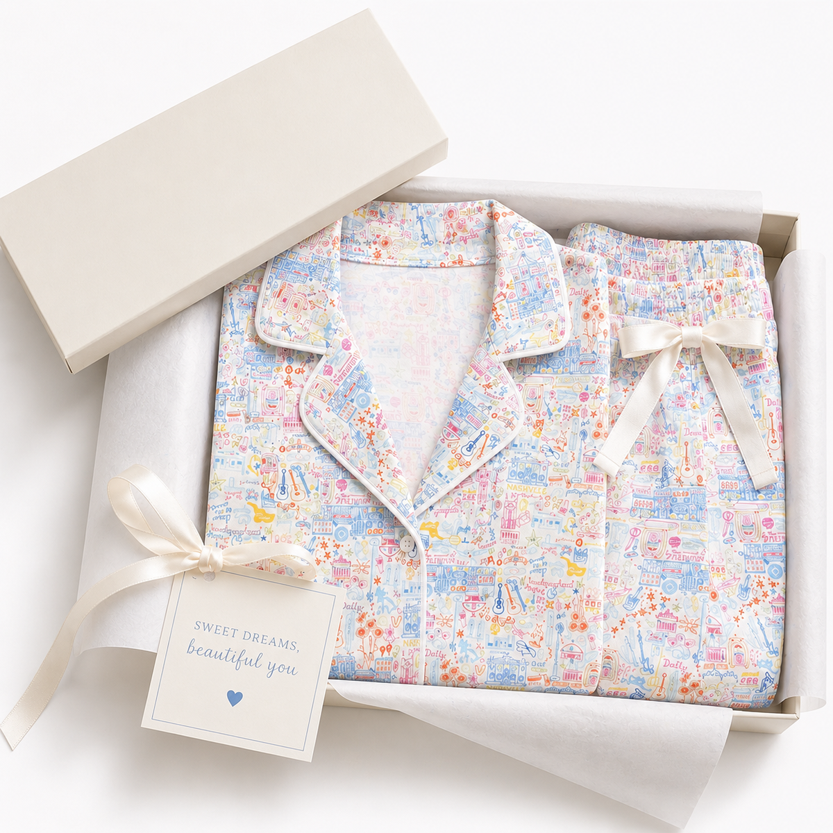 Nashville Women’s Pima Cotton Short Pajama Set