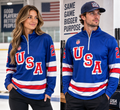 USA Hockey Shield 2026 Replica 1/4-Zip Pullover – Blue