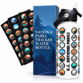 U.S. National Parks Tracker Water Bottle – 32 oz