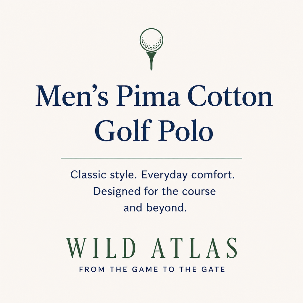 Men’s Pima Cotton Golf Polo – Golf Print