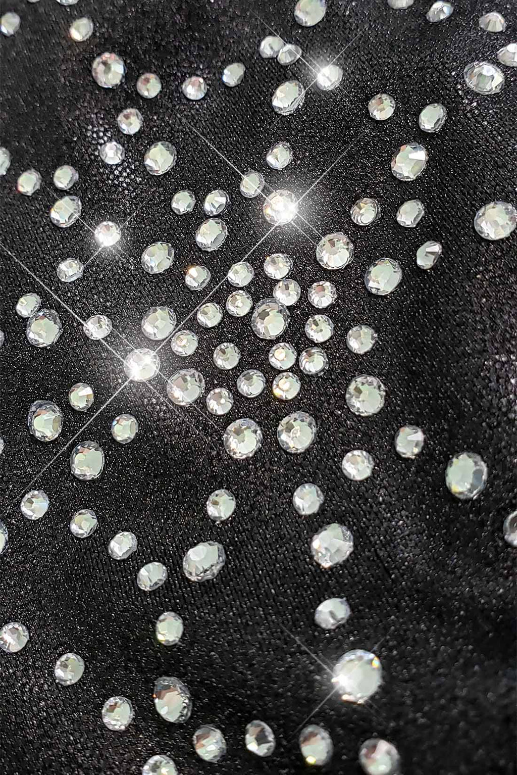 Black Widow Hologram Rhinestone Gymnastics Leotard