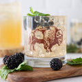 Bison Rocks Glass - 11oz Whiskey Glass - Lead Free
